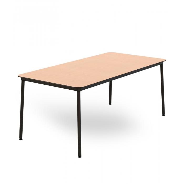 Mesa rectangular interior, exterior 180x90 roble natural HUB Resol