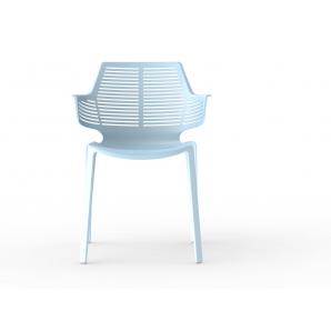 4 Silla con brazos interior, exterior azul retro IKONA Resol - 4 unidades