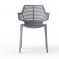 2 Silla con brazos interior, exterior gris oscuro IKONA Resol - 2 unidades