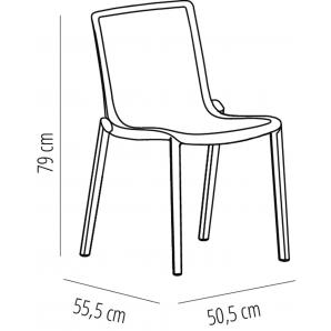 2 Silla interior, exterior blanco KAT Resol - 2 unidades