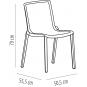 2 Silla interior, exterior blanco KAT Resol - 2 unidades