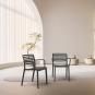 2 Silla con brazos interior, exterior blanco LAMA Resol - 2 unidades