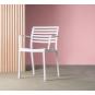 4 Silla con brazos interior, exterior gris plata LAMA Resol - 4 unidades