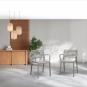 4 Silla con brazos interior, exterior gris plata LAMA Resol - 4 unidades