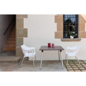 Mesa cuadrada interior, exterior 90x90 arena NEW FLASH Resol