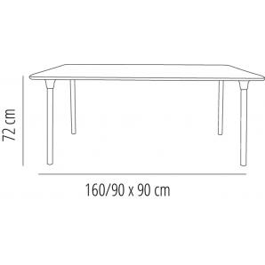 Mesa rectangular interior, exterior 160x90 arena NEW FLASH Resol