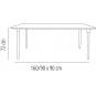 Mesa rectangular interior, exterior 160x90 arena NEW FLASH Resol