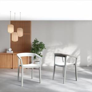 2 Silla con brazos interior, exterior chocolate PEACH Resol - 2 unidades