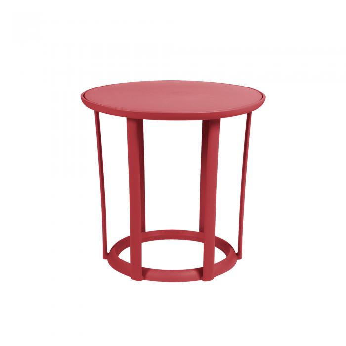 4 Mesa auxiliar interior, exterior Ø40 burdeos RAFF Resol - 4 unidades