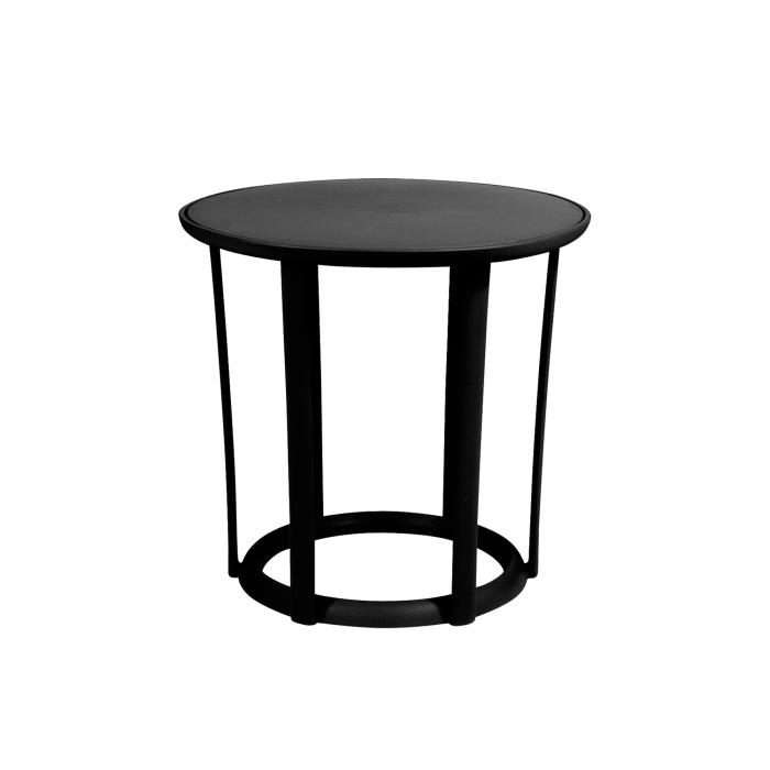 4 Mesa auxiliar interior, exterior Ø40 negro RAFF Resol - 4 unidades