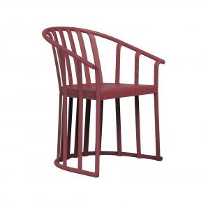 4 Silla con brazos interior, exterior burdeos RAFF Resol - 4 unidades