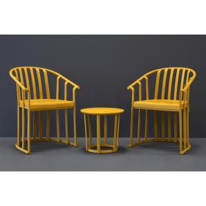 4 Silla con brazos interior, exterior burdeos RAFF Resol - 4 unidades