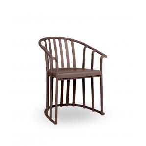4 Silla con brazos interior, exterior chocolate RAFF Resol - 4 unidades