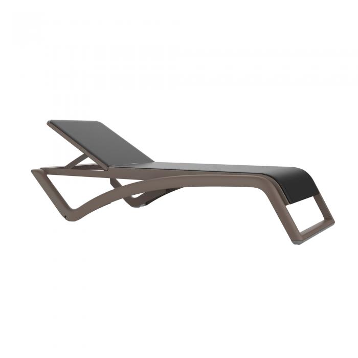 2 Tumbona exterior estructura wengue - textilene chocolate SKY CLUB Resol - 2 unidades