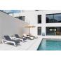 2 Tumbona exterior estructura wengue - textilene chocolate SKY CLUB Resol - 2 unidades