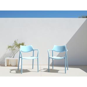 2 Silla con brazos interior, exterior negro SPLASH AIRE Resol - 2 unidades