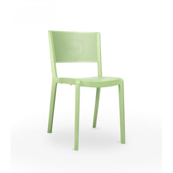 4 Silla reciclada interior, exterior verde agua SPOT ECO Resol - 4 unidades