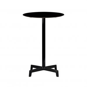 Mesa redonda interior, exterior Ø60 pie negro - tablero negro SPUTNIK Resol