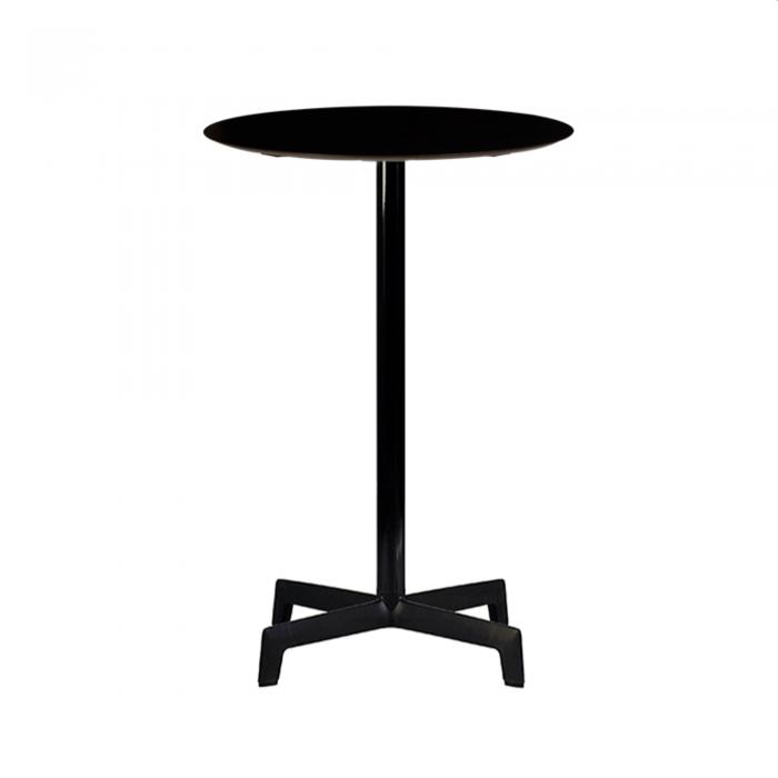 Mesa redonda interior, exterior Ø60 pie negro - tablero negro SPUTNIK Resol