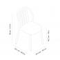 4 Silla con brazos interior, exterior toscano SUE Resol - 4 unidades