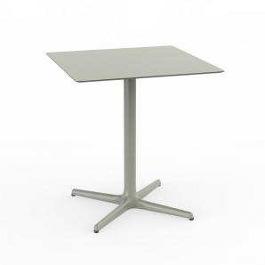 Mesa cuadrada interior, exterior 70x70 gris verdoso TOLEDO Resol