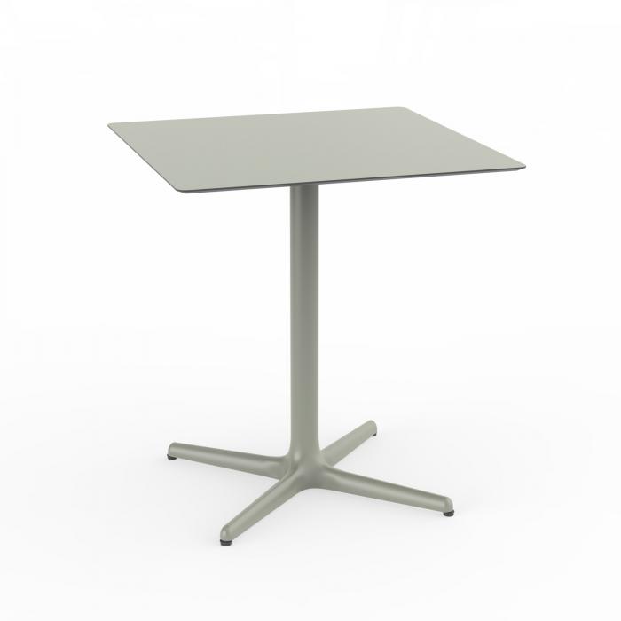 Mesa cuadrada interior, exterior 70x70 gris verdoso TOLEDO Resol