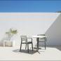 Mesa cuadrada interior, exterior 70x70 gris verdoso TOLEDO Resol