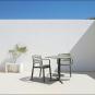 Mesa cuadrada interior, exterior 70x70 marfil TOLEDO Resol