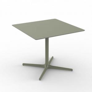 Mesa cuadrada interior, exterior 90x90 gris verdoso TOLEDO Resol
