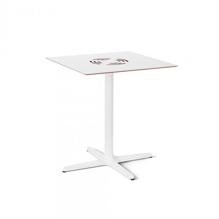 Mesa cuadrada interior, exterior 70x70 marfil TOLEDO AIRE Resol