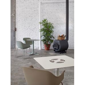 Mesa cuadrada interior, exterior 70x70 marfil TOLEDO AIRE Resol