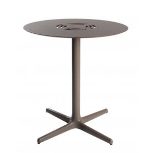 Mesa redonda interior, exterior Ø70 chocolate TOLEDO AIRE Resol