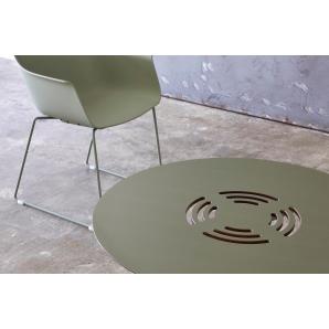 Mesa redonda interior, exterior Ø70 marfil TOLEDO AIRE Resol