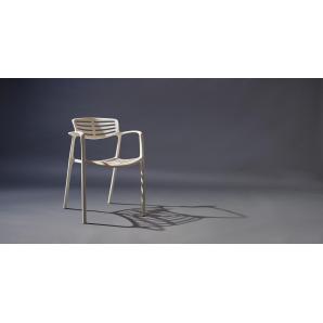 2 Silla con brazos interior, exterior blanco TOLEDO AIRE Resol - 2 unidades