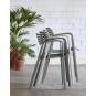 2 Silla con brazos interior, exterior blanco TOLEDO AIRE Resol - 2 unidades