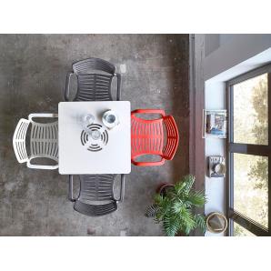 2 Silla con brazos interior, exterior blanco TOLEDO AIRE Resol - 2 unidades