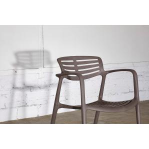 2 Silla con brazos interior, exterior blanco TOLEDO AIRE Resol - 2 unidades