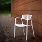2 Silla con brazos interior, exterior blanco TOLEDO AIRE Resol - 2 unidades
