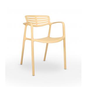 4 Silla con brazos reciclada interior, exterior amarillo fuego TOLEDO AIRE ECO Resol - 4 unidades