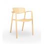 4 Silla con brazos reciclada interior, exterior amarillo fuego TOLEDO AIRE ECO Resol - 4 unidades