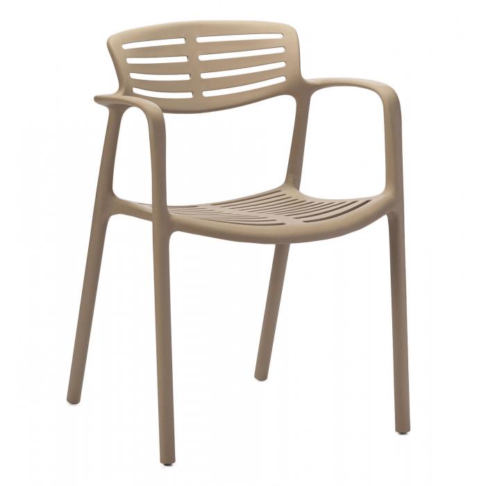 4 Silla con brazos reciclada interior, exterior duna TOLEDO AIRE ECO Resol - 4 unidades