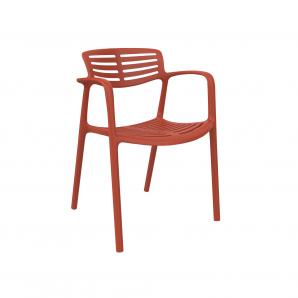 4 Silla con brazos reciclada interior, exterior greda TOLEDO AIRE ECO Resol - 4 unidades