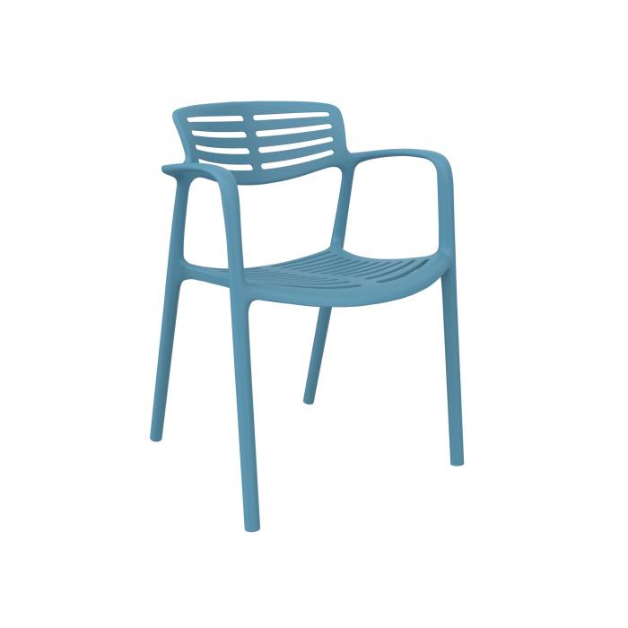 4 Silla con brazos reciclada interior, exterior marina TOLEDO AIRE ECO Resol - 4 unidades