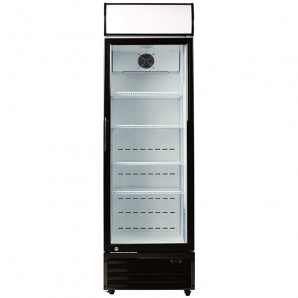 Expositor refrigerado 360 litros con ruedas 4 estantes puerta cristal CAB 440