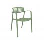4 Silla con brazos reciclada interior, exterior olivo TOLEDO AIRE ECO Resol - 4 unidades