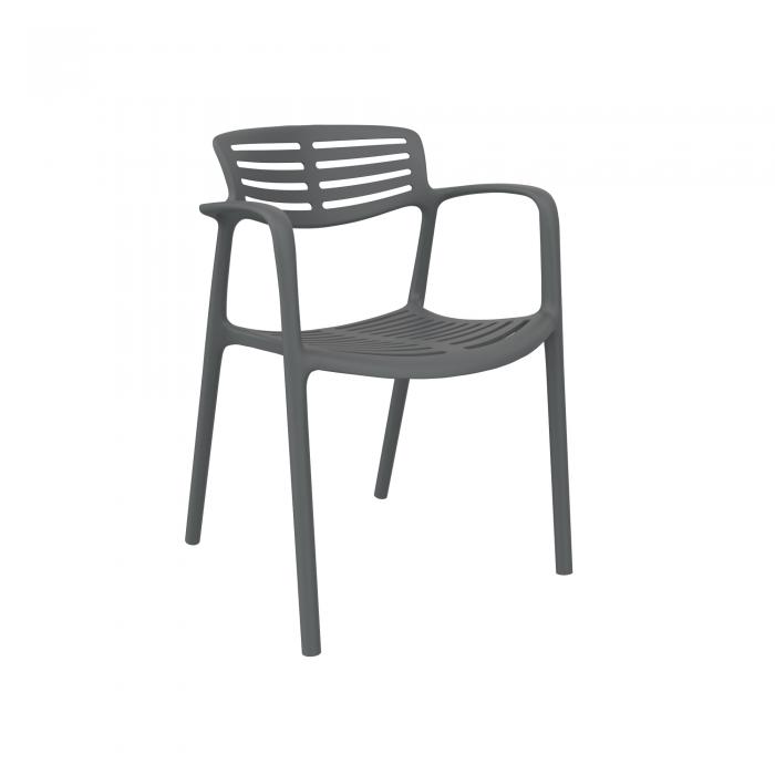 4 Silla con brazos reciclada interior, exterior roca TOLEDO AIRE ECO Resol - 4 unidades