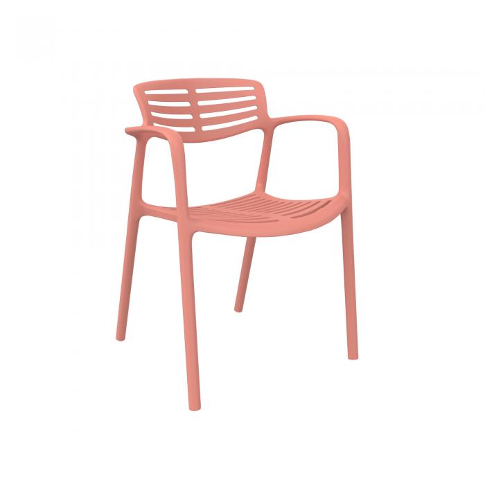 4 Silla con brazos reciclada interior, exterior rosal TOLEDO AIRE ECO Resol - 4 unidades