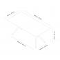 Mesa rectangular interior, exterior 180x90 pie negro - tablero negro VELA L Resol
