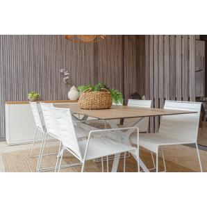 Mesa rectangular interior, exterior 180x90 pie negro - tablero negro VELA L Resol