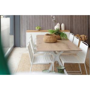 Mesa rectangular interior, exterior 180x90 pie negro - tablero negro VELA L Resol